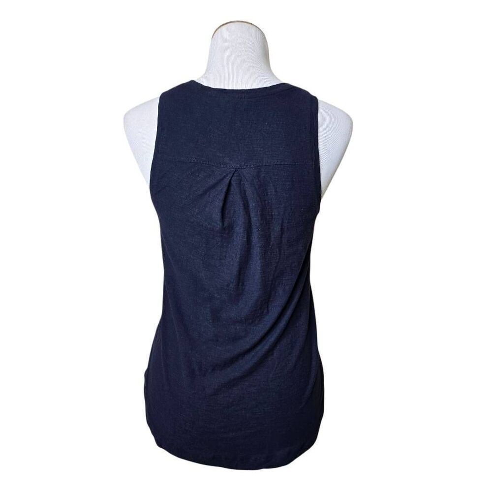 Lucky Brand Embroidered Elephant Wrap Around Navy Blue Tank Top Large - Picture 4 of 9